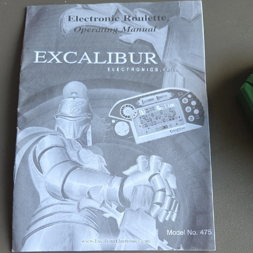 Excalibur Electronic Roulette Handheld Game - Green and Yellow